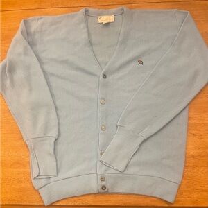 Vintage Arnold Palmer Button Up Cardigan_Men's Large_Powder Blue_Grandpa Sweater